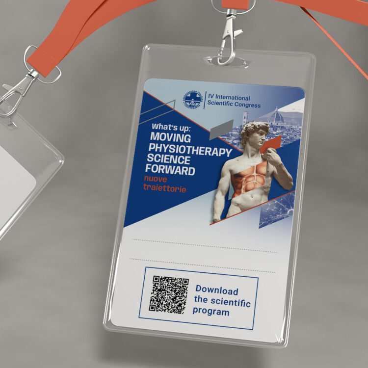 Grafica badge per congresso internazionale